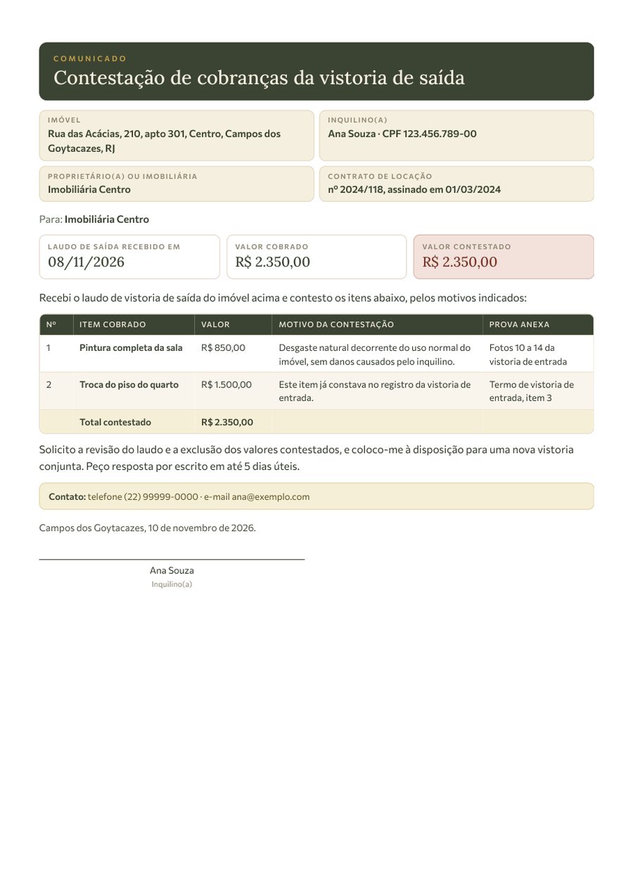 Exemplo do documento em PDF A4